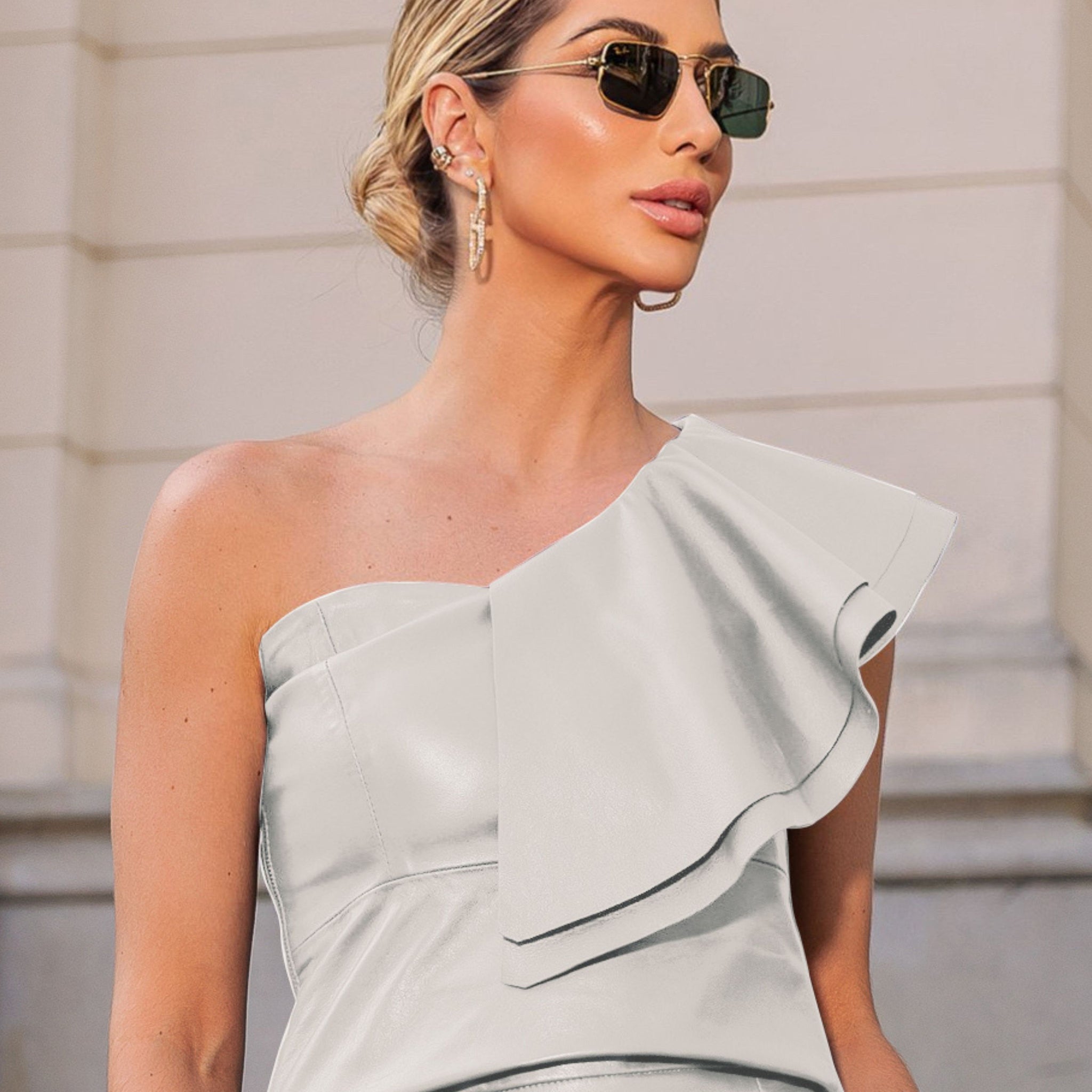 Blusa de Couro Pelica - Sabrina | Off White