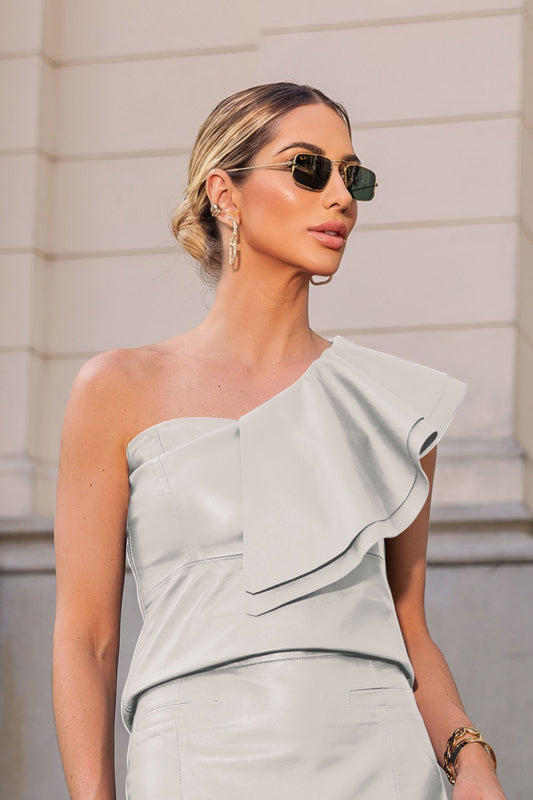 Blusa de Couro Pelica - Sabrina | Off White