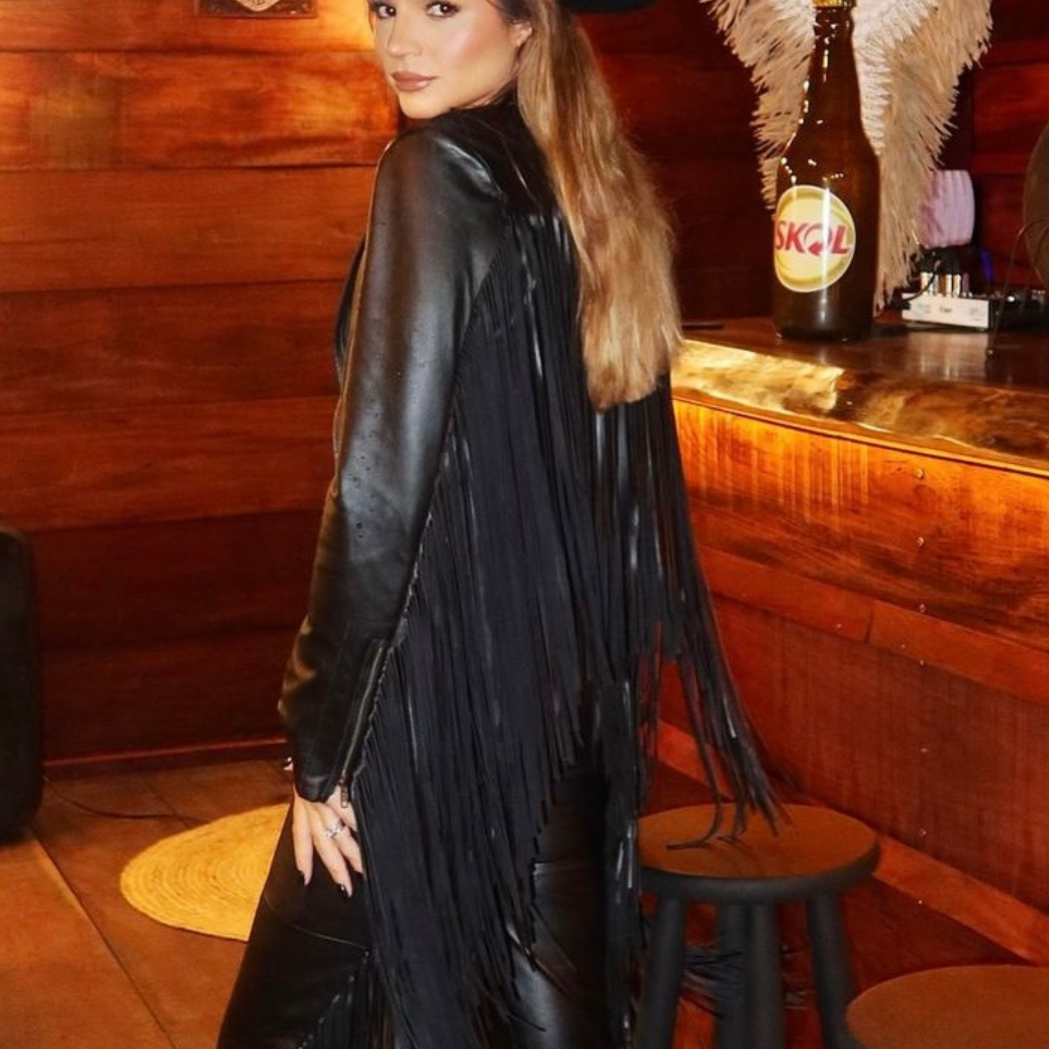 Jaqueta Feminina de Couro Pelica - Juliana | Preto