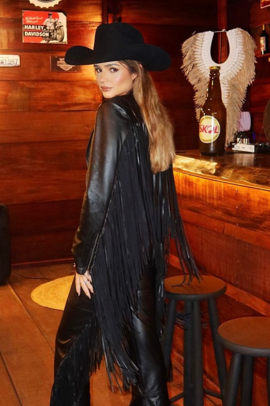 Jaqueta Feminina de Couro Pelica - Juliana | Preto