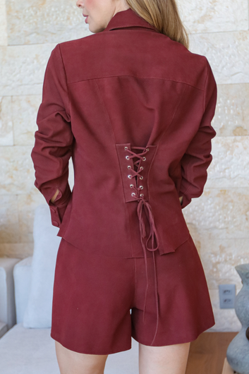 Camisa de Couro Chamoi - Geórgia | Chamoi Vinho