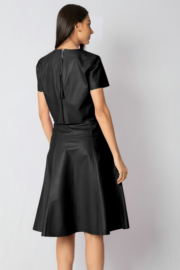 Cropped de Couro Pelica -  Ana Laura | Preta