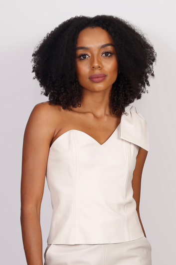 Blusa de Couro Pelica - Flávia | Off White