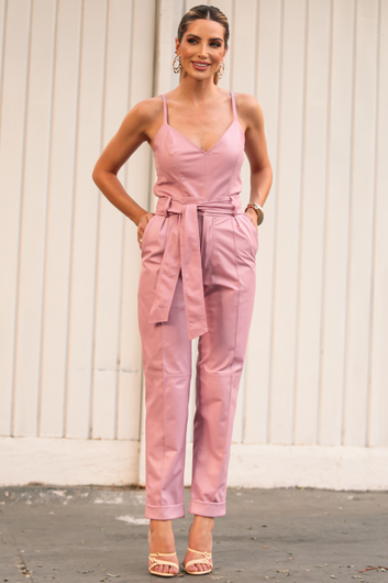Calça de Couro Pelica - Priscila| Rosa Tule